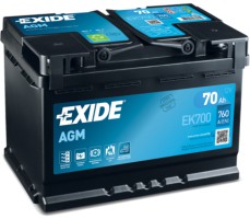 Exide Аккумулятор EXIDE START-STOP AGM 12V/70Ah/760A EX EK700 - Заображення 1
