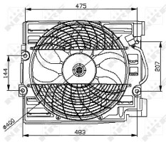 Nrf Вентилятор охлаждения двигателя NRF NRF 47029 - Заображення 1