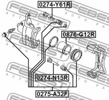 Febest Втулка направляющая тормозного суппорта FEBEST 0274-N15R - Заображення 2