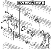 Febest Втулка направляющая тормозного суппорта FEBEST 0274-K12EF-KIT - Заображення 2