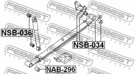 Febest Втулка рессоры FEBEST NSB-034 - Заображення 2