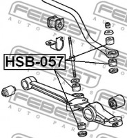 Febest Втулка стабилизатора FEBEST HSB-057 - Заображення 2