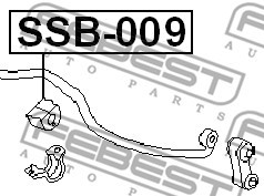 Febest Втулка стабилизатора FEBEST SSB-009 - Заображення 2