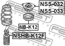 Febest Опора амортизатора FEBEST NSS-032 - Заображення 2