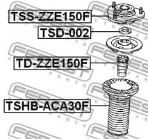 Febest Опора амортизатора FEBEST TSS-ZZE150F - Заображення 2