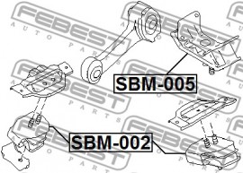 Febest Подушка двигателя FEBEST SBM-005 - Заображення 2