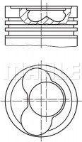 Mahle Original Поршень Mahle (3-4-5cyl) MAHLE ORIGINAL 0305902 - Заображення 1