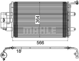 Радиатор кондиционера MAHLE ORIGINAL AC 180 000S