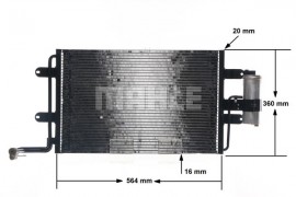 Mahle Original Радиатор кондиционера MAHLE ORIGINAL AC 180 000S - Заображення 12