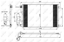 Nrf Радиатор кондиционера NRF NRF 35973 - Заображення 2