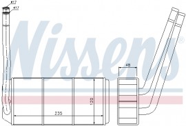 Радиатор отопителя NISSENS NIS 73001