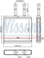 Радиатор отопителя NISSENS NIS 76504