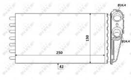 Nrf Радиатор отопителя NRF NRF 53560 - Заображення 3