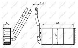 Nrf Радиатор отопителя NRF NRF 54264 - Заображення 4