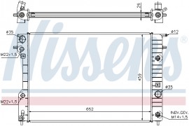 Nissens Радиатор охлаждения двигателя NISSENS NIS 63072A - Заображення 2