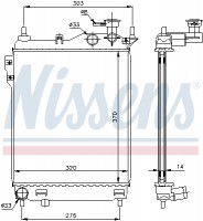 Радиатор охлаждения двигателя NISSENS NIS 67093