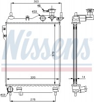 Nissens Радиатор охлаждения двигателя NISSENS NIS 67093 - Заображення 2