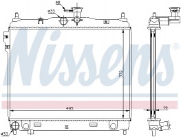 Nissens Радиатор охлаждения двигателя NISSENS NIS 67495 - Заображення 2