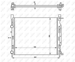 Радиатор охлаждения двигателя NRF NRF 53002
