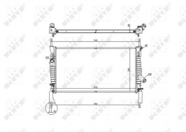 Nrf Радиатор охлаждения двигателя NRF NRF 53742 - Заображення 2