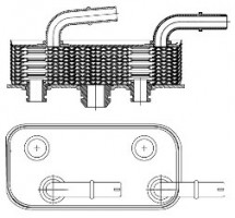 Радиатор масляный BMW 3 (E46) (98-) 1.6i/1.8i/2.0i/2.5i 1.8D/2.0D (LOc 2635) LUZAR