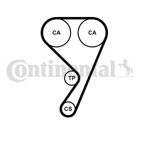 Contitech Ремень ГРМ Conti CONTITECH CT1189 - Заображення 2