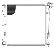 Радиатор охлаждения Kia Sportage III/Hyundai iX35 (10-) D МКПП (тип Halla) (LRc 0827) Luzar
