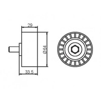 Gmb Ролик натяжной GMB Lanos/Aveo 1.4,1.5 GTB0020 - Заображення 4