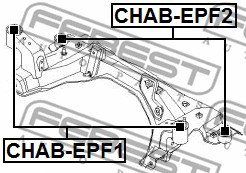 Febest Сайлентблок FEBEST CHAB-EPF1 - Заображення 2