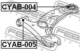 Febest Сайлентблок FEBEST CYAB-005 - Заображення 2