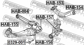 Febest Сайлентблок FEBEST HAB-154 - Заображення 2