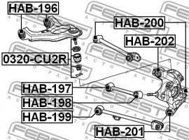 Febest Сайлентблок FEBEST HAB-196 - Заображення 2