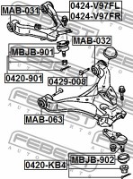 Febest Сайлентблок FEBEST MAB-031 - Заображення 2