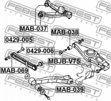 Febest Сайлентблок FEBEST MAB-038 - Заображення 2