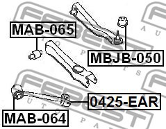 Febest Сайлентблок FEBEST MAB-064 - Заображення 2