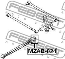 Febest Сайлентблок FEBEST MZAB-024 - Заображення 2