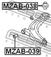 Febest Сайлентблок FEBEST MZAB-038 - Заображення 2