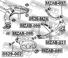 Febest Сайлентблок FEBEST MZAB-099 - Заображення 2