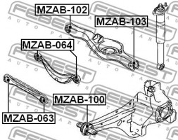 Febest Сайлентблок FEBEST MZAB-100 - Заображення 2