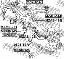 Febest Сайлентблок FEBEST MZAB-125 - Заображення 2