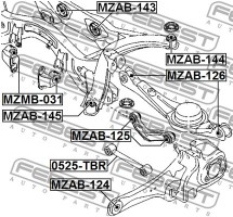 Febest Сайлентблок FEBEST MZAB-126 - Заображення 2