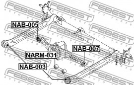 Febest Сайлентблок FEBEST NAB-007 - Заображення 2