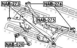 Febest Сайлентблок FEBEST NAB-273 - Заображення 2