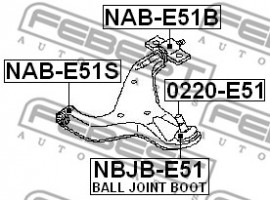 Febest Сайлентблок FEBEST NAB-E51S - Заображення 2