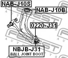 Febest Сайлентблок FEBEST NAB-J10S - Заображення 2