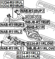 Febest Сайлентблок FEBEST NAB-R51R - Заображення 2