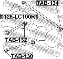 Febest Сайлентблок FEBEST TAB-134 - Заображення 2