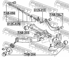 Febest Сайлентблок FEBEST TAB-TSL7 - Заображення 2