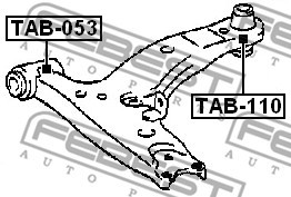 Febest Сайлентблок FEBEST TAB-053 - Заображення 2