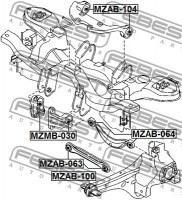 Febest Сайлентблок FEBEST MZMB-030 - Заображення 2